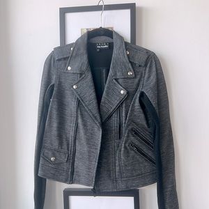 THE KOOPLES Sport Gray Hardware MotoBiker Jacket Size Small / 36